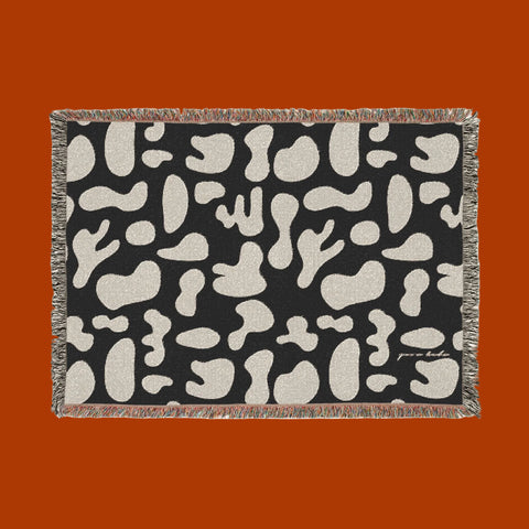 "spilled coffee" woven blanket