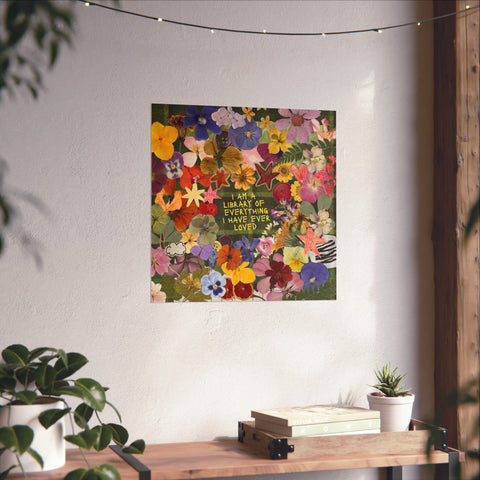 "library of everything I loved" posters!