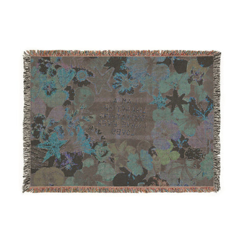 "library of everyone I loved" woven blanket