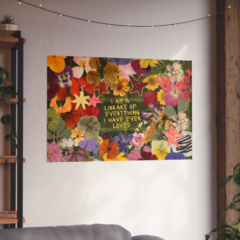 "library of everything I loved" posters!