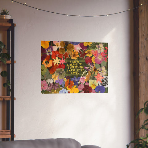 "library of everything I loved" posters!