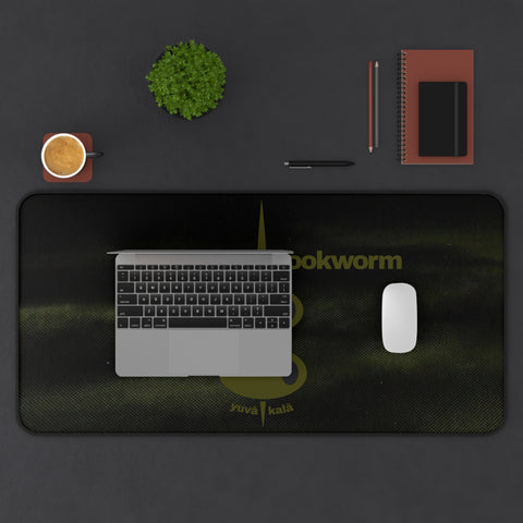 "dirty little bookworm" desk mat