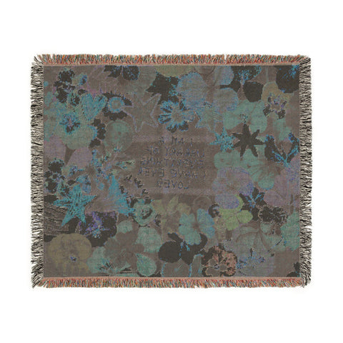 "library of everyone I loved" woven blanket
