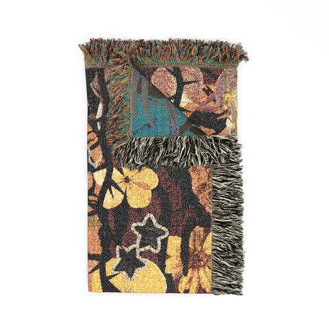 "growth isn't gentle" woven blanket