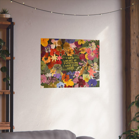 "library of everything I loved" posters!