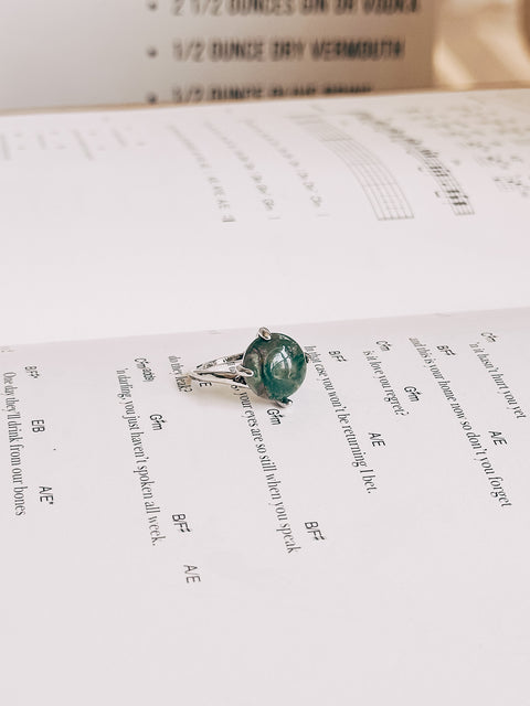 moss agate ring (size 6)