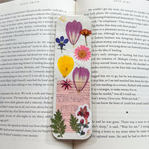 "the color pink"- collage bookmark
