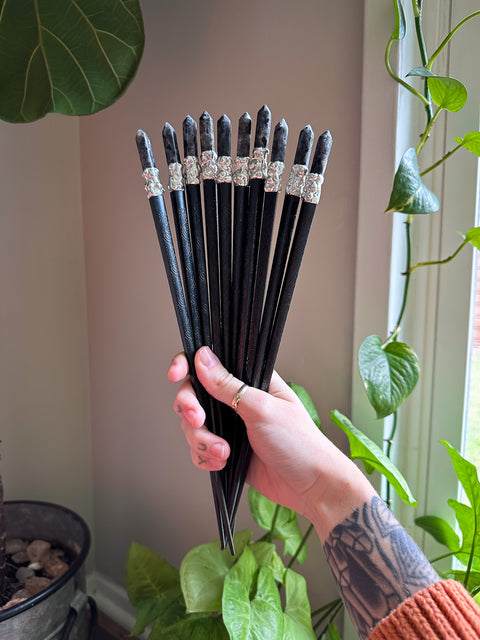 engraved" labradorite hairstick