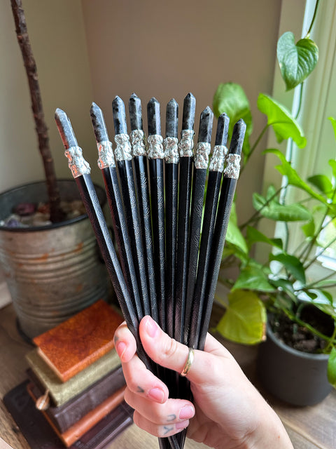 engraved" labradorite hairstick