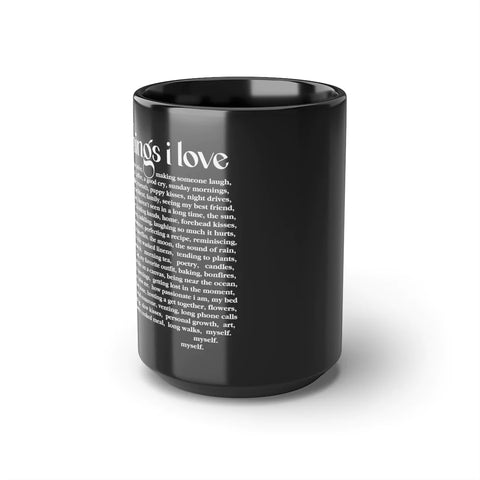 the things i love coffee mug