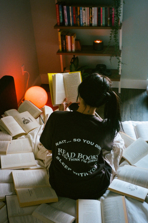 "you don't read books?" tee