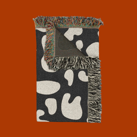 "spilled coffee" woven blanket
