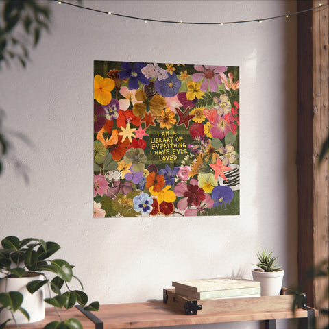"library of everything I loved" posters!