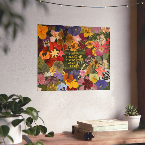 "library of everything I loved" posters!