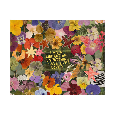 "library of everything I loved" posters!