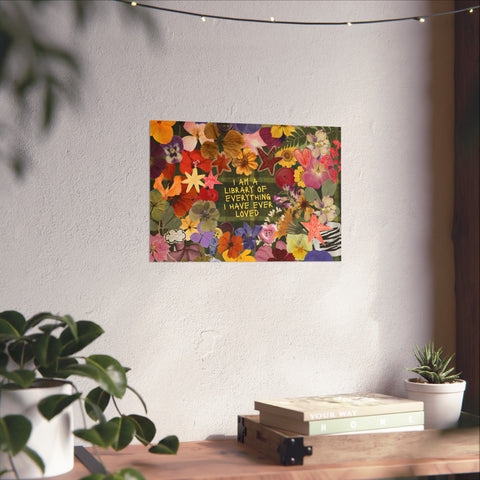 "library of everything I loved" posters!