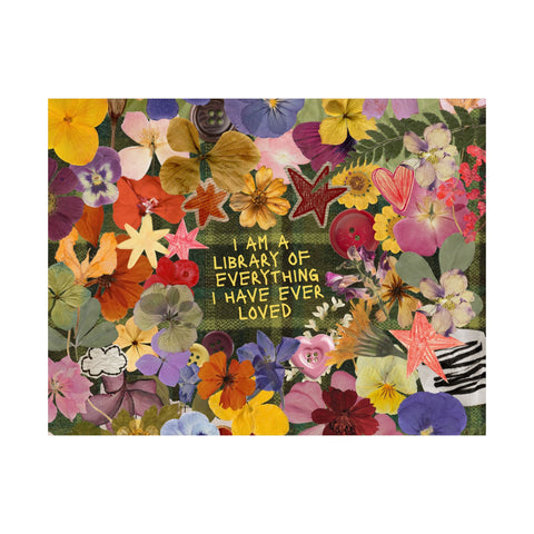 "library of everything I loved" posters!