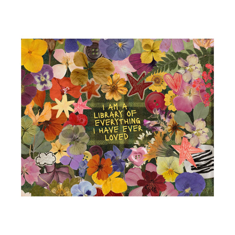 "library of everything I loved" posters!