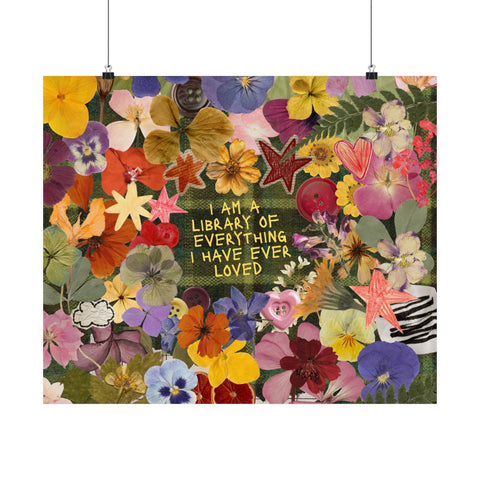 "library of everything I loved" posters!