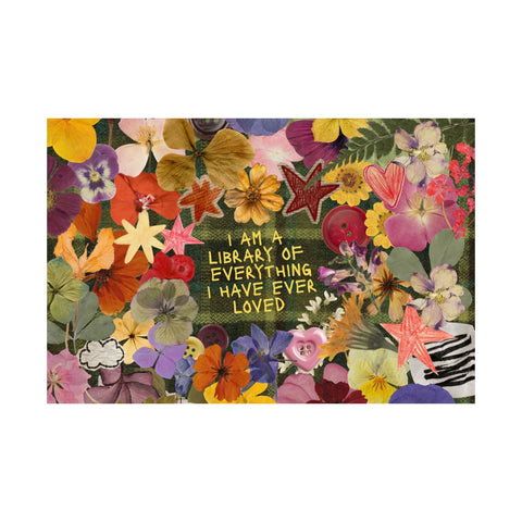 "library of everything I loved" posters!