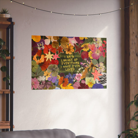 "library of everything I loved" posters!