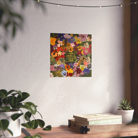 "library of everything I loved" posters!