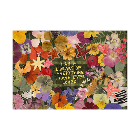 "library of everything I loved" posters!