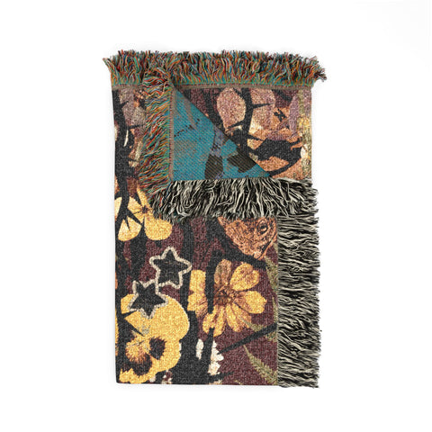 "growth isn't gentle" woven blanket