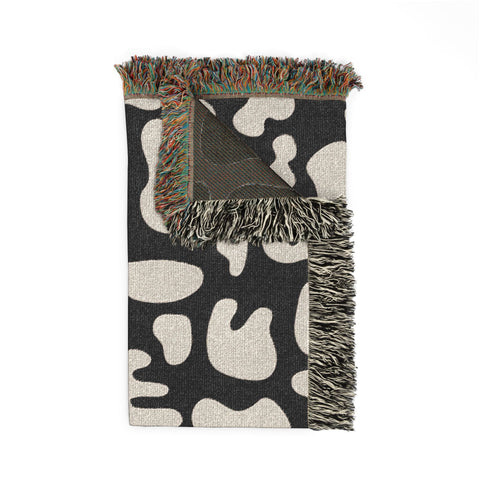 "spilled coffee" woven blanket