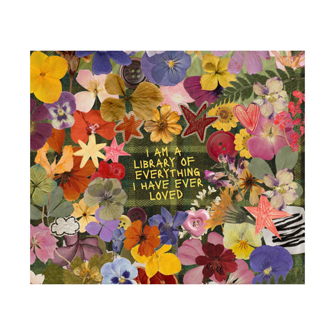 "library of everything I loved" posters!