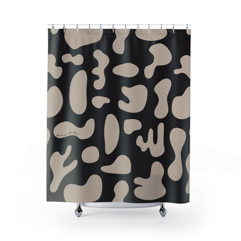 "spilled coffee" shower curtain (2021)