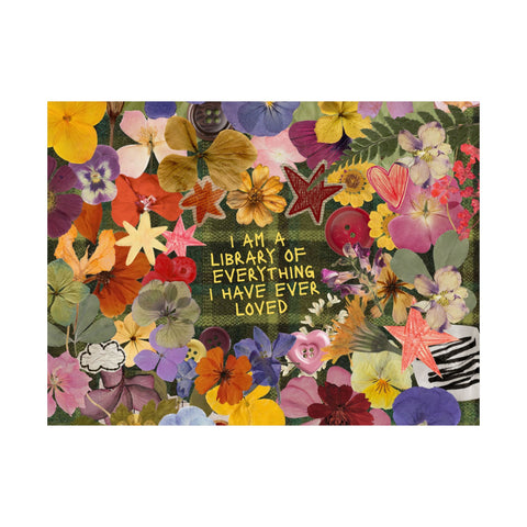 "library of everything I loved" posters!