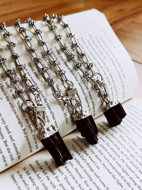 "black tourmaline" necklaces