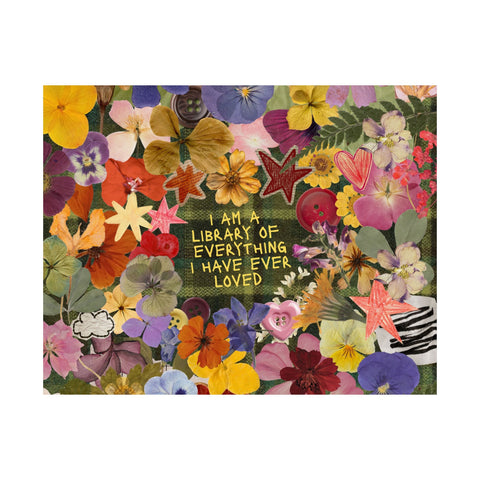 "library of everything I loved" posters!