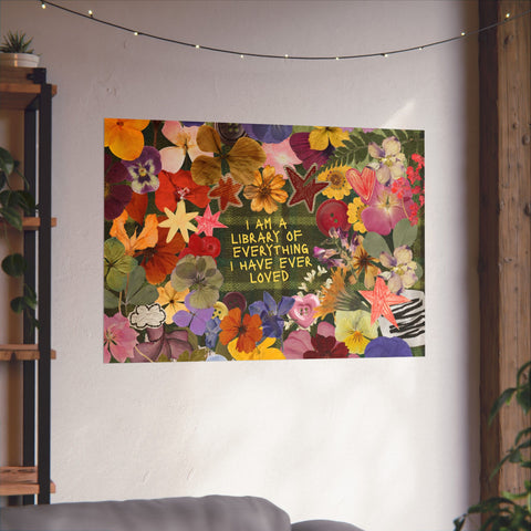 "library of everything I loved" posters!