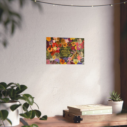"library of everything I loved" posters!