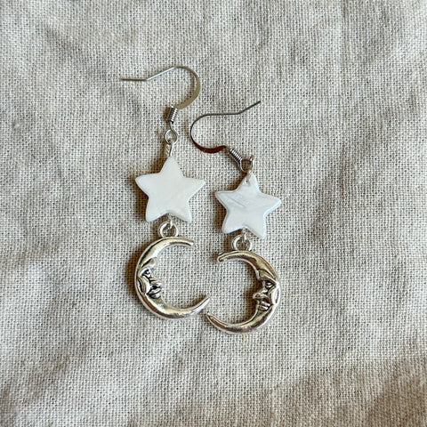 moon n stars earrings