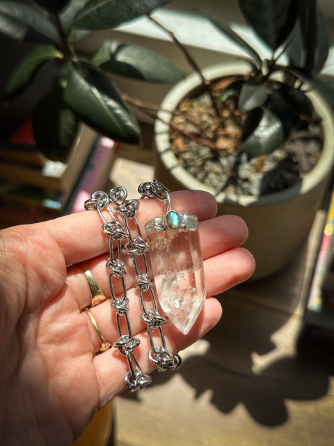 "clear headed" necklace