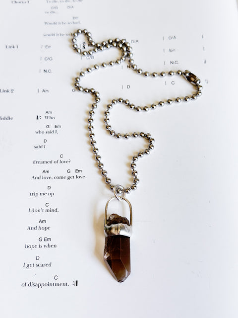 "smokey quartz #3" necklace