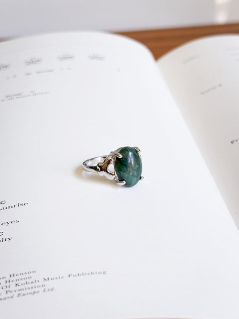 moss agate ring (size 7)