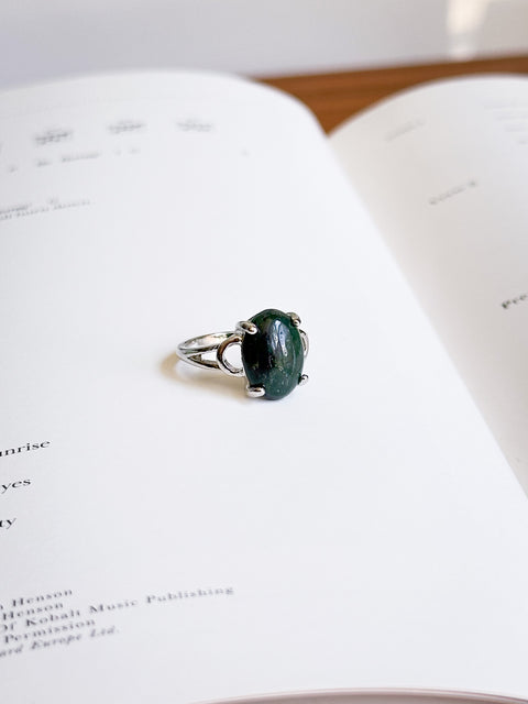 moss agate ring (size 7)