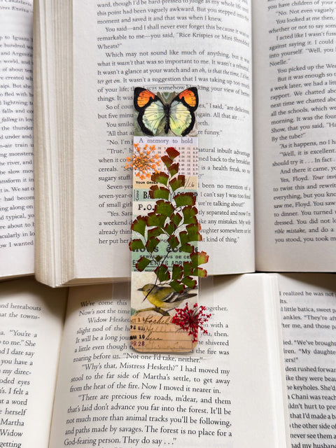 "a memory to hold" - collage bookmark