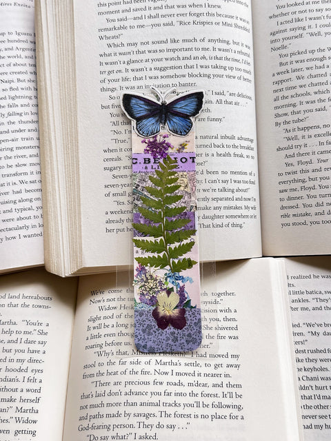 "purple" - collage bookmark