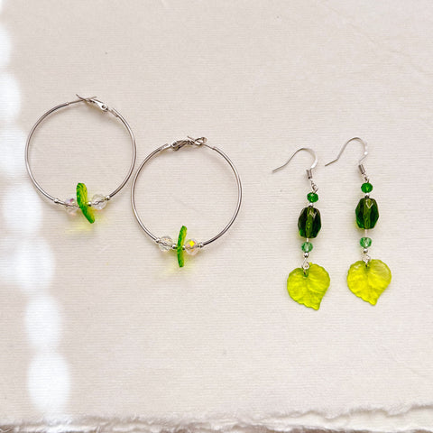 green leaf earrings!