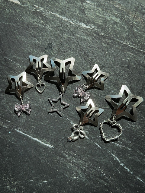 coquette - star hair clips