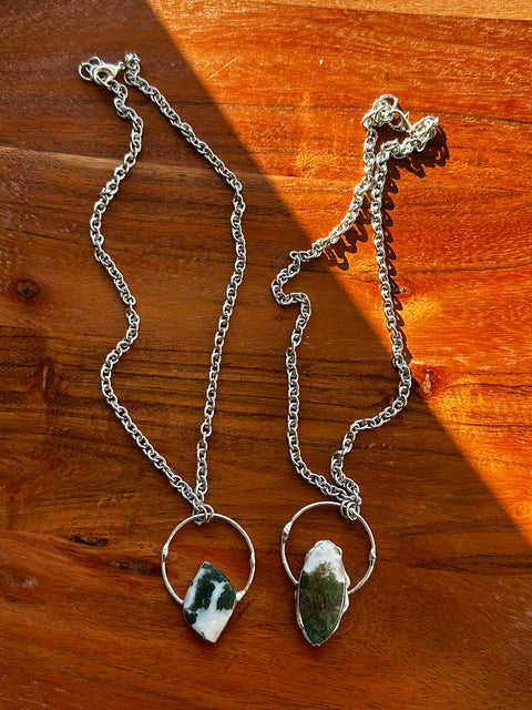 "moss agate" necklace