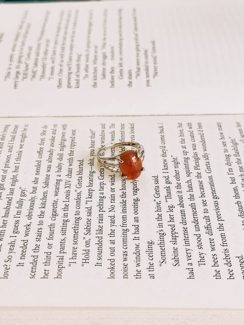 red agate ring (size 8.5)