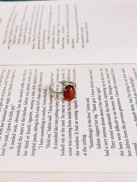 red agate ring (size 8.5)