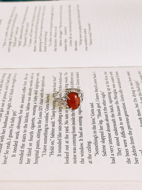 red agate ring (size 9)
